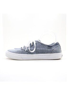 Vans Camden Blue Cotton Low Top Sneakers - Women's 10